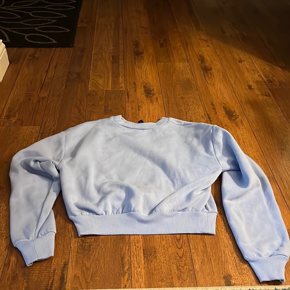 Blue Cropped Sweatshirt